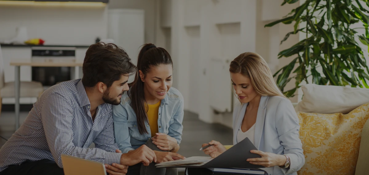 Group reviewing paperwork together