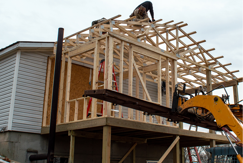 Residential building project in progress